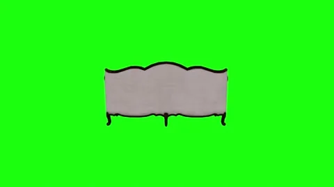 3D rendering of a vintage sofa in a bright backdrop 스톡 동영상 303594985