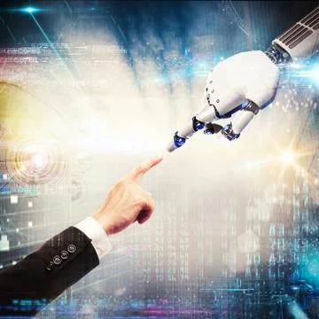 3D Rendering virtual connection Illustrazione stock