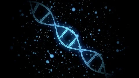 3d rendering of virtual dna molecule over black Stock Footage 91144236