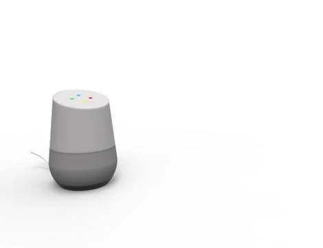 3D rendering of a virtual voice assistant isolated in white background. Stock Illustration