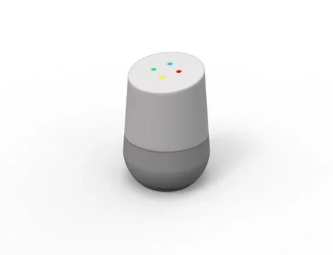3D rendering of a virtual voice assistant isolated in white background. Ilustração Stock