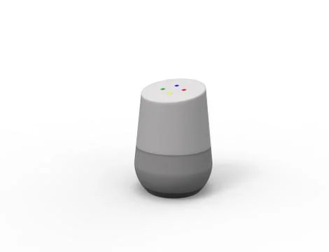 3D rendering of a virtual voice assistant isolated in white background. Stock Illustration