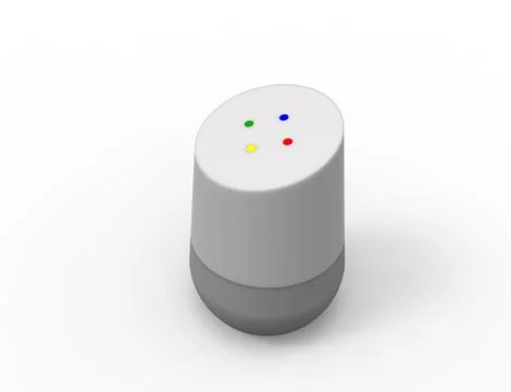 3D rendering of a virtual voice assistant isolated in white background. Stock Illustration