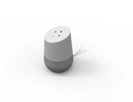 3D rendering of a virtual voice assistant isolated in white background. Stock Illustration