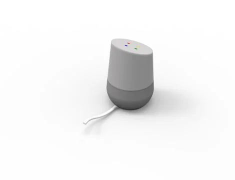 3D rendering of a virtual voice assistant isolated in white background. Stock Illustration