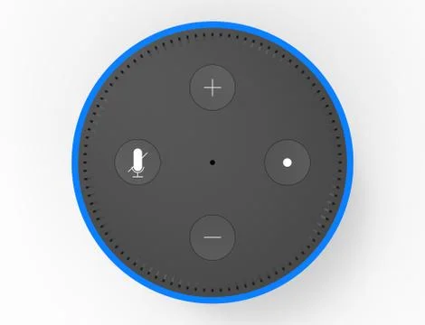 3D rendering of a virtual voice assistant isolated in white background. Stock Illustration