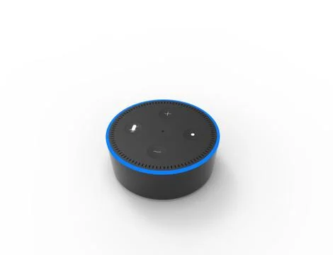3D rendering of a virtual voice assistant isolated in white background. Stock Illustration