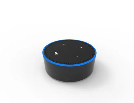 3D rendering of a virtual voice assistant isolated in white background. Ilustração Stock