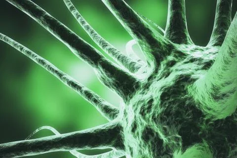 3d rendering virus, bacteria, cell infected organism, virus abstract background Stock Illustration