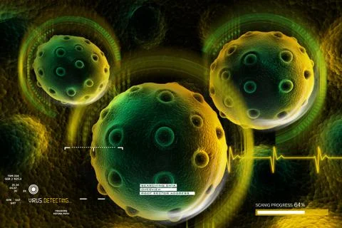 3d rendering of a virus Stock Illustration