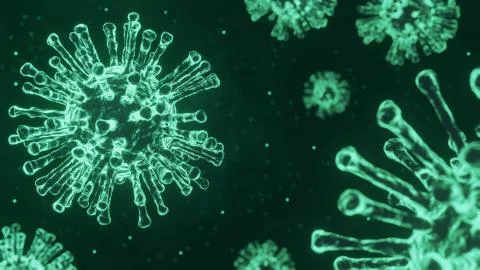 3D rendering of virus Stock Illustration