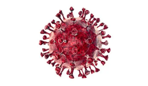3D rendering of virus on white background Stock Illustration