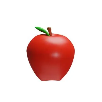 3d rendering vitamin red apple. Stock Illustration