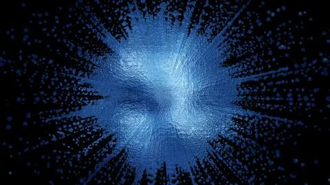 3D rendering of a vivid, blurred creative abstract spot of a complex shape as Stock Illustration