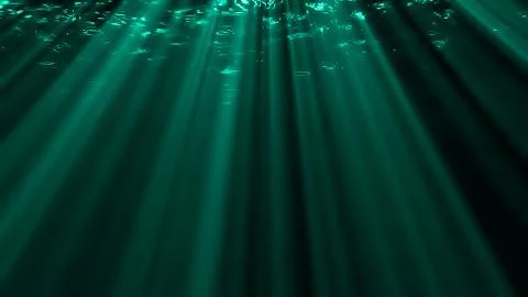 3D rendering of volumetric rays of light shining from above Ilustração Stock