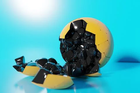 3D rendering of a volumetric shape of a ball. The geometry of shapes that are Stock Photos
