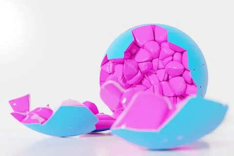 3D rendering of a volumetric shape of a ball. The geometry of shapes that are Stock Photos