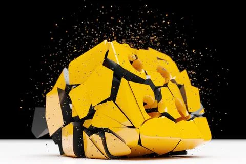 3D rendering of a volumetric shape of a cube. The geometry of shapes that are イラスト素材