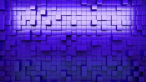3d rendering wall of extruded cubes Stock Footage 73691046