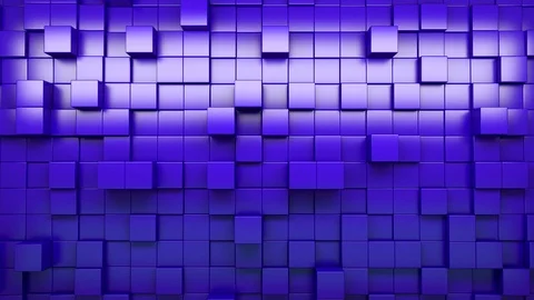 3d rendering wall of extruded cubes Stock Footage 74016029
