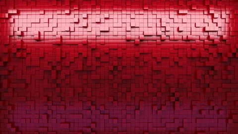 3d rendering wall of extruded cubes Stock Footage 74075318