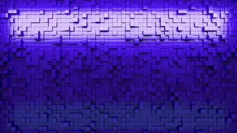 3d rendering wall of extruded cubes Stock Footage 74170487