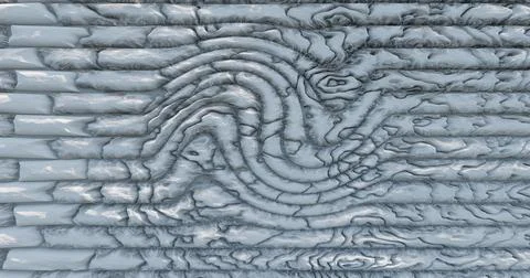 3D rendering. Wall masonry in white cobblestone or stone with a front view. Stock Illustration