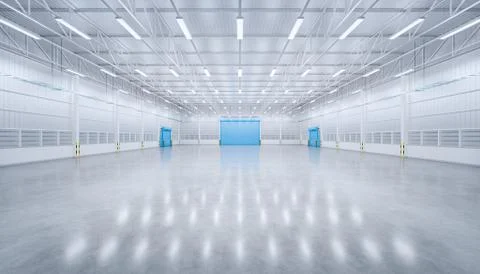 3d rendering warehouse Stock Illustration