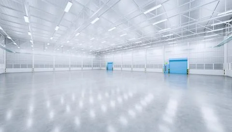 3d rendering warehouse Stock Illustration