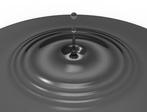 3d rendering of a water drop isolated in studio background. Stock Illustration