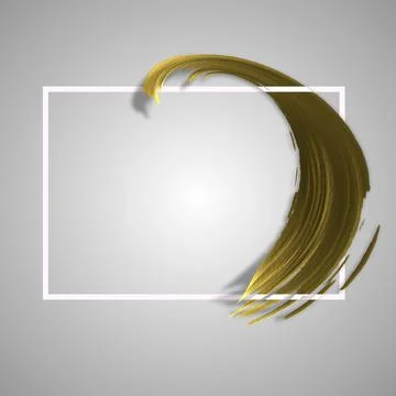 3d rendering. Watercolor paint in the form of brush strokes with a design fra Stock Illustration