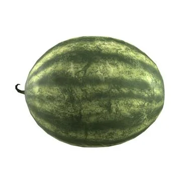 3D rendering of a watermelon isolated on a white background Stock Photos