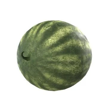 3D rendering of a watermelon isolated on a white background Stock Photos