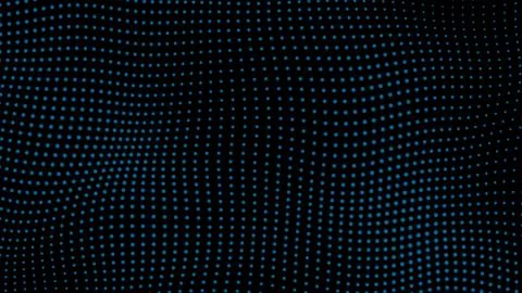 3d rendering Wave 3d. Wave of particles. Futuristic point wave Stock Illustration