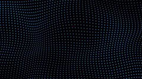 3d rendering Wave 3d. Wave of particles. Futuristic point wave Illustrazione stock