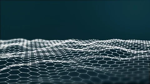 3d rendering wave polygon background abstract graphic animation. Video stock 107022323