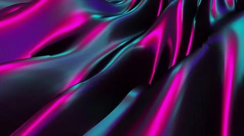 3d rendering wavy background. Iridescent surface with ripples, computer Illustrazione stock