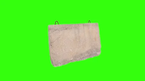 3D rendering of a weathered concrete wall under bright green background 스톡 동영상 297584494