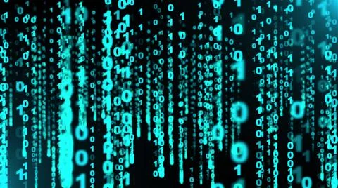 3d rendering of web background with matrix data. Programming code with numbers Stock Illustration