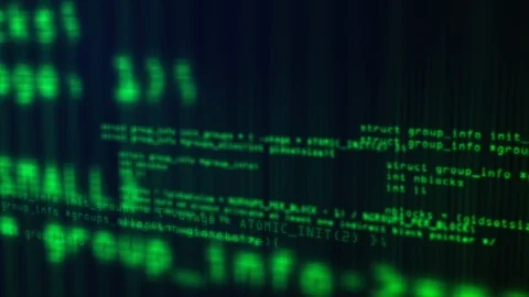 3d rendering of web background. Programming code running through the computer Stock Footage 121189169