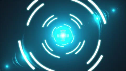 3d rendering web background. Rotating stroke lines forming a tunnel, computer Illustrazione stock