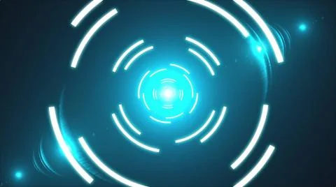 3d rendering web background. Rotating stroke lines forming a tunnel, compu... Stock Photos