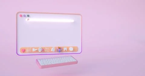 3d rendering of web icons. Stock Illustration