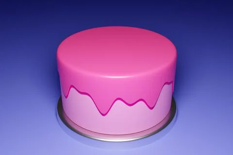 3D rendering   wedding cake. ?lose-up of the pink isosceles pyramid, pedestal Illustrazione stock