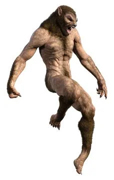3D Rendering Werewolf on White Illustration
