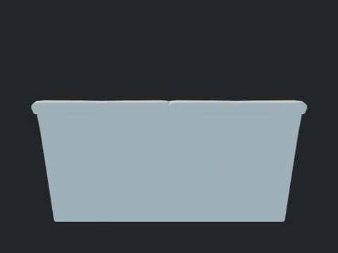 3d rendering of a white bed isolated on a black dark background Stock Illustration