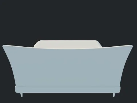 3d rendering of a white bed isolated on a black dark background Stock Illustration
