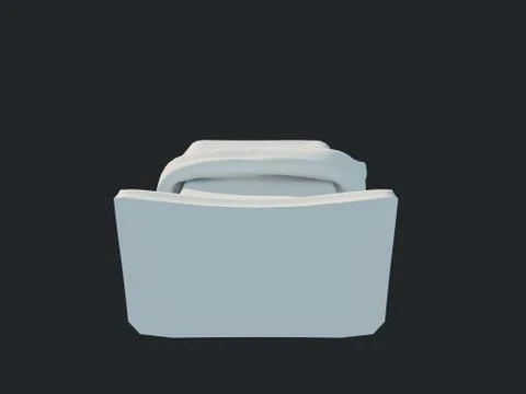 3d rendering of a white bed isolated on a black dark background Stock Illustration