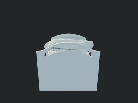 3d rendering of a white bed isolated on a black dark background Stock Illustration