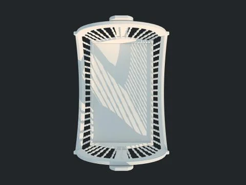 3d rendering of a white bed isolated on a black dark background Stock Illustration